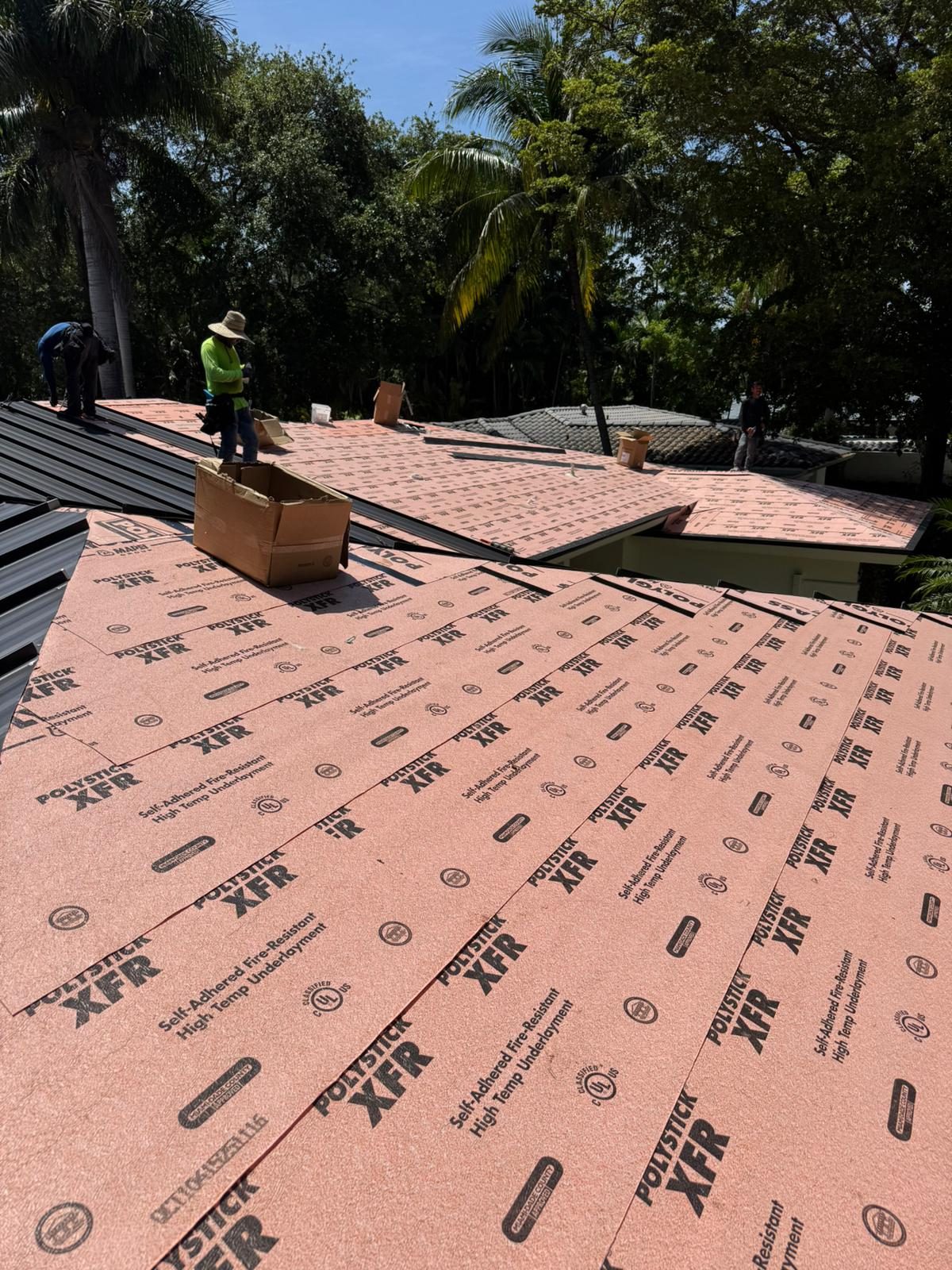 Standing-seam metal roof — aerial view